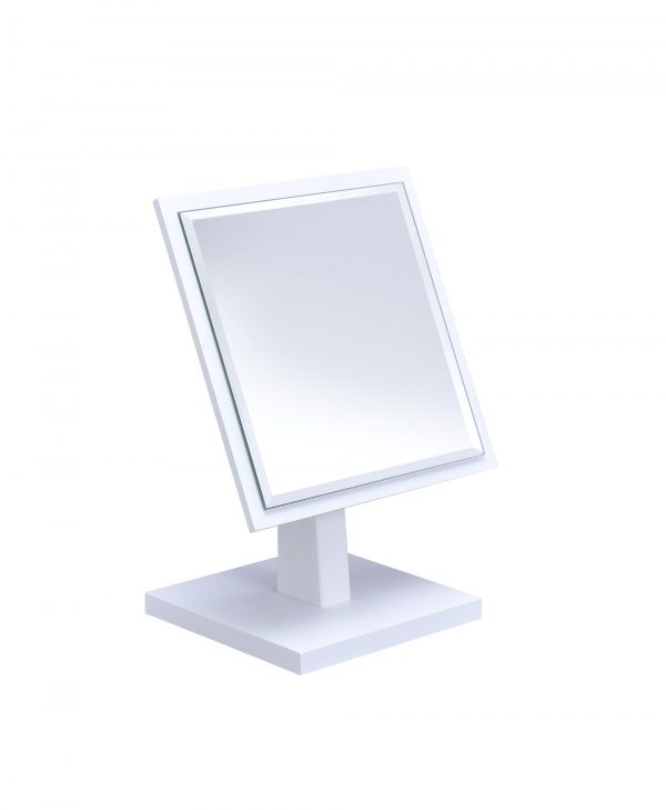 Homeroots - White Rectangle Makeup Shaving Tabletop Mirror - Image 2