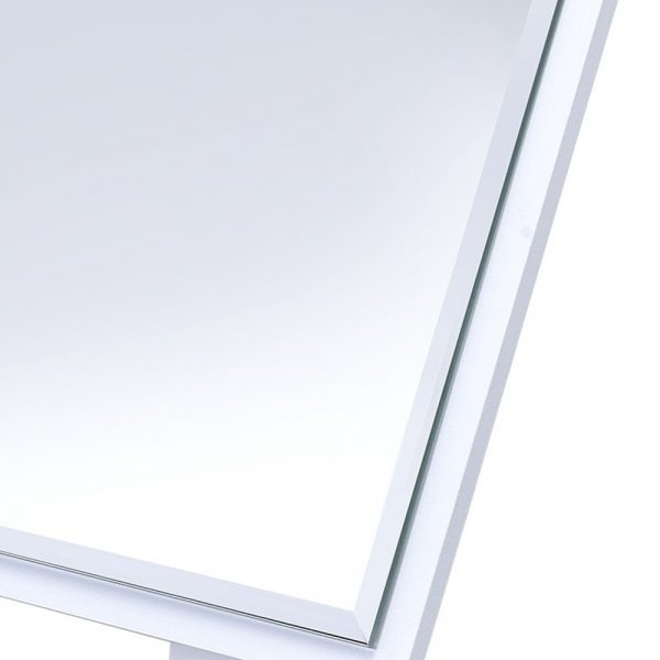 Homeroots - White Rectangle Makeup Shaving Tabletop Mirror - Image 4