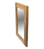 Homeroots - 15" Brown Solid Wood Framed Accent Mirror - Image 3
