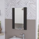 Homeroots - 24" Black Wood Framed Bathroom Vanity Mirror - Image 7