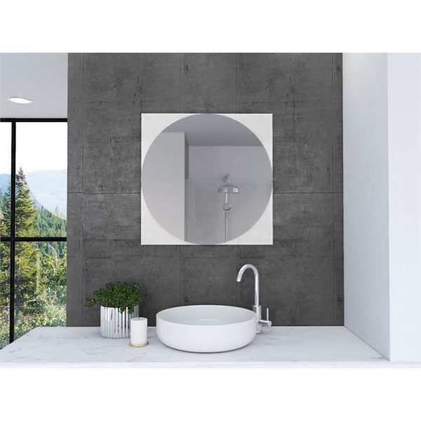 Homeroots - 24" Clear Square Framed Bathroom Over Vanity Mirror - Image 7