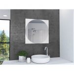 Homeroots - 24" Clear Square Framed Bathroom Over Vanity Mirror - Image 8