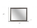 Homeroots - 37" Gray Wood Framed Accent Mirror - Image 6