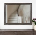 Homeroots - 37" Gray Wood Framed Accent Mirror