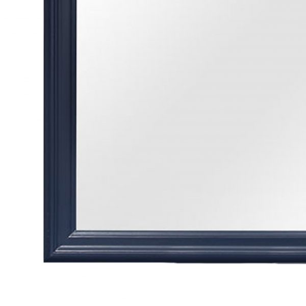 Homeroots - 38" Blue Square Wood Framed Accent Mirror - Image 5