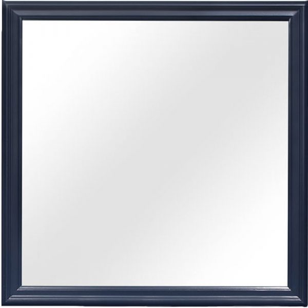 Homeroots - 38" Blue Square Wood Framed Accent Mirror - Image 4