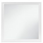 Homeroots - 38" White Square Wood Framed Accent Mirror - Image 2