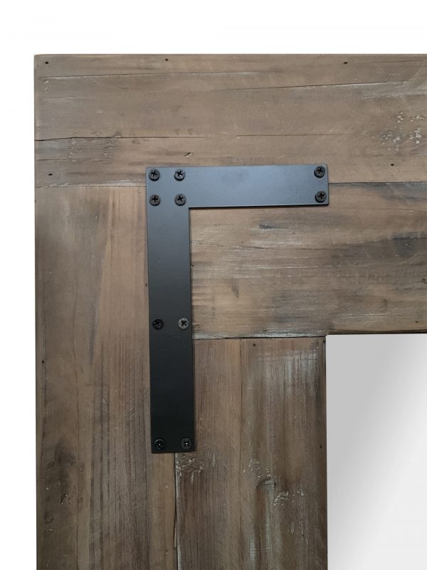 Homeroots - 75" Brown Wood Framed Leaning Accent Mirror - Image 4