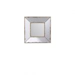 Homeroots - 12" Square Wall Mounted Vintage Style Glass Frame Accent Mirror - Image 4