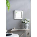Homeroots - 18" Brown Square Metal Framed Antiqued Glass Accent Mirror - Image 6