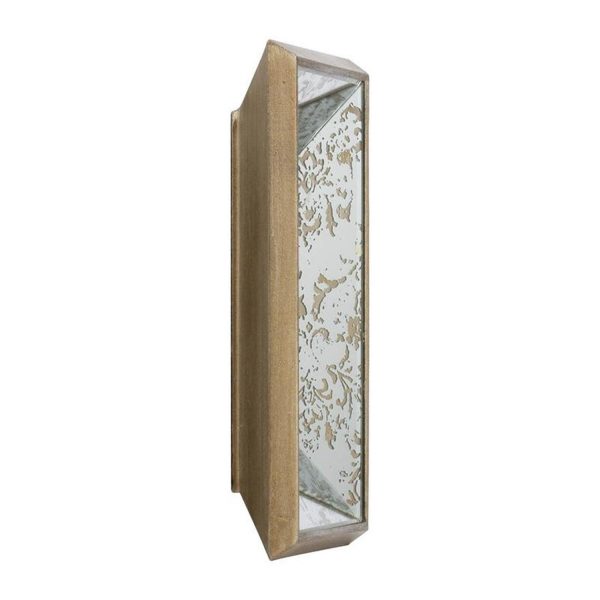 Homeroots - 12" Silver Metal Framed Antiqued Glass Accent Mirror - Image 4