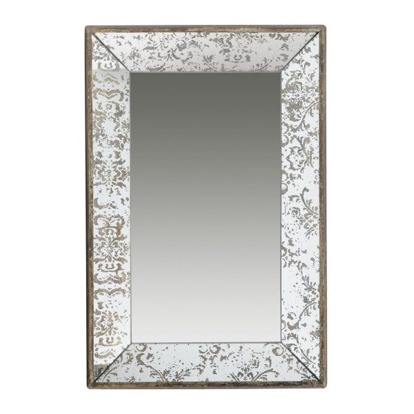 Homeroots - 24" Silver Glass Framed Accent Mirror - Image 1