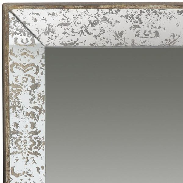 Homeroots - 24" Silver Glass Framed Accent Mirror - Image 8