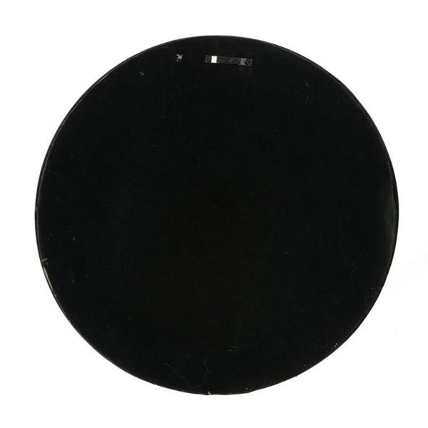 Homeroots - 24" Dark Brown Distressed Wood Round Framed Accent Mirror - Image 3