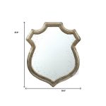 Homeroots - 24" Distressed Metallic Crest Shape Wall Mounted Accent Mirror Framed - Image 9