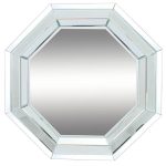 Homeroots - 28" Silver Octagon Glass Framed Accent Mirror - Image 3