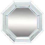 Homeroots - 28" Silver Octagon Glass Framed Accent Mirror - Image 2