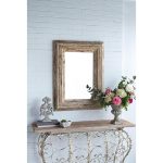 Homeroots - 39" Natural Distressed Wood Framed Accent Mirror - Image 8