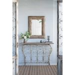 Homeroots - 39" Natural Distressed Wood Framed Accent Mirror - Image 9