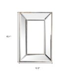 Homeroots - 18" Silver Beveled Glass Framed Accent Mirror - Image 7