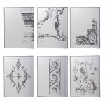 Homeroots - Set of Six Decorative Antiqued Glass Black Metal Framed Mirror Set - Image 2