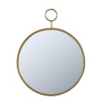 Homeroots - 28" Gold Round Iron Framed Accent Mirror - Image 2