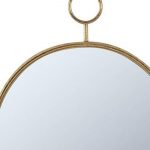 Homeroots - 28" Gold Round Iron Framed Accent Mirror - Image 3
