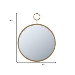 Homeroots - 28" Gold Round Iron Framed Accent Mirror - Image 5