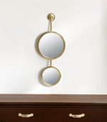 Homeroots - 29" Gold Round Iron Framed Accent Mirror - Image 2