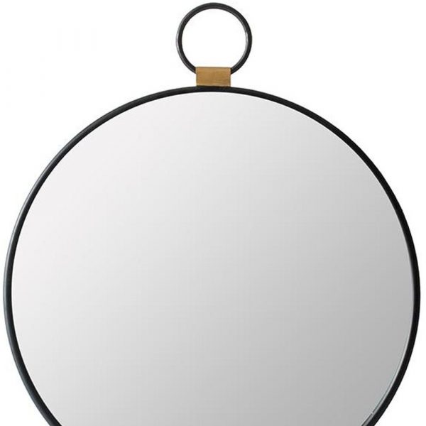 Homeroots - 23" Black Round Metal Framed Accent Mirror - Image 4