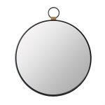 Homeroots - 28" Black Round Iron Framed Accent Mirror - Image 2