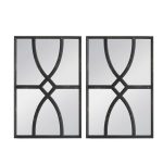 Homeroots - Set of Two Black Wood Framed Accent Mirror - Image 2