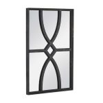 Homeroots - Set of Two Black Wood Framed Accent Mirror - Image 3