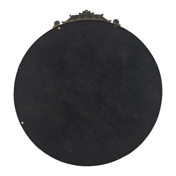 Homeroots - 32" Gold Crowned Top Iron Framed Accent Mirror - Image 4