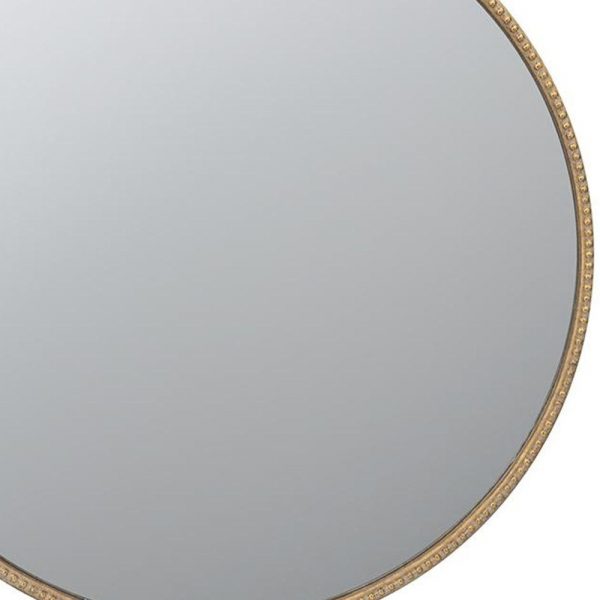 Homeroots - 32" Gold Crowned Top Iron Framed Accent Mirror - Image 5