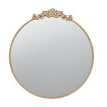 Homeroots - 39" Gold Crowned Top Iron Framed Accent Mirror - Image 2