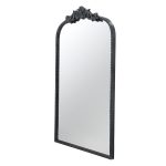 Homeroots - 36" Black Arch Iron Framed Accent Mirror - Image 3