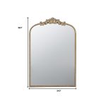 Homeroots - 36" Gold Arch Iron Framed Accent Mirror - Image 6