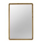 Homeroots - 35" Brown Solid Wood Framed Accent Mirror - Image 2