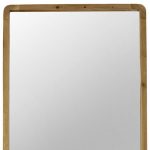 Homeroots - 35" Brown Solid Wood Framed Accent Mirror - Image 4