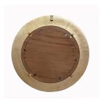 Homeroots - 36" Gold and White Round Aluminum Ribbed Edge Framed Accent Mirror - Image 3