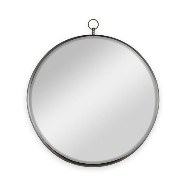 Homeroots - 28" Gold Round Iron Framed Accent Mirror - Image 3