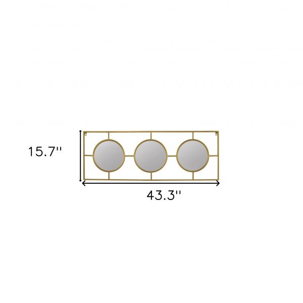 Homeroots - 16" Gold Iron Framed Accent Mirror - Image 5