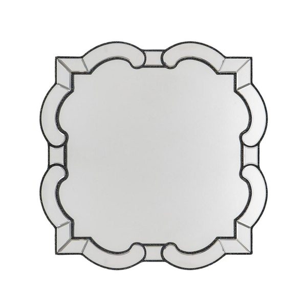 Homeroots - 32" Clear Scalloped Glass Framed Accent Mirror - Image 2