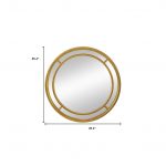 Homeroots - 35" Gold Geo Dot Round Double Frame Accent Mirror - Image 4