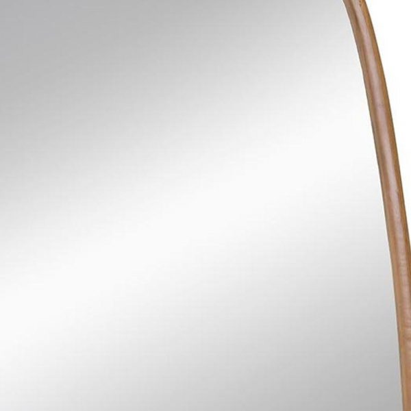 Homeroots - 37" Brown Novelty Wood Framed Accent Mirror - Image 3