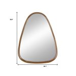 Homeroots - 37" Brown Abstract Wood Framed Accent Mirror - Image 5