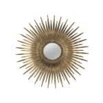 Homeroots - 28" Gold Sunburst Iron Framed Accent Mirror - Image 2