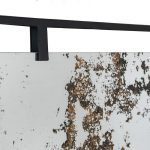 Homeroots - 32" Black Iron Framed Antiqued Glass Accent Mirror - Image 5