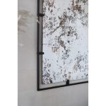 Homeroots - 32" Black Iron Framed Antiqued Glass Accent Mirror - Image 6